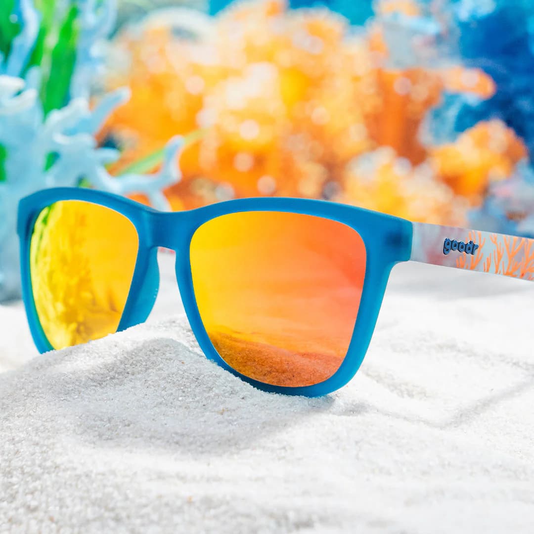 Variety of colorful goodr polarized sunglasses